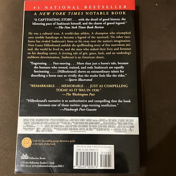Seabiscuit An American Legend by Laura Hillenbrand paperback book
Bestseller - Picture 3 of 16